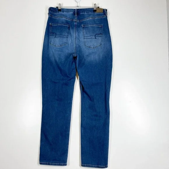 American Eagle Curvy Hi-Rise Skinny Fit Jeans Women's Blue Stretch Denim Size 16 - Picture 2 of 8